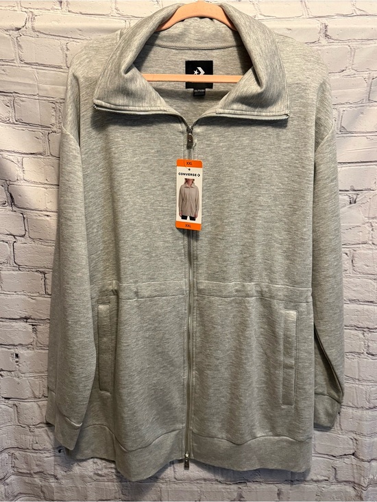 Converse Tops - Converse Gray Zip-Up Jacket